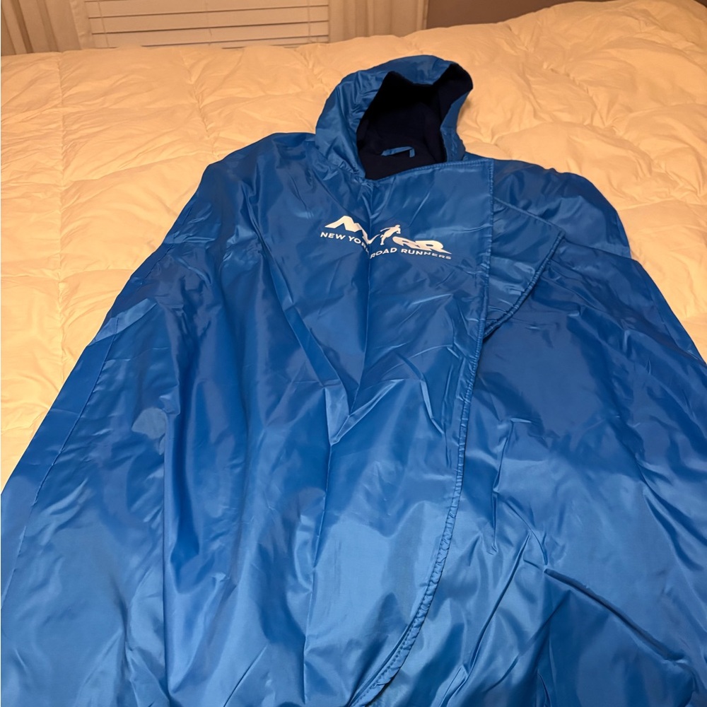 Blue Hooded NYC Marathon Cape